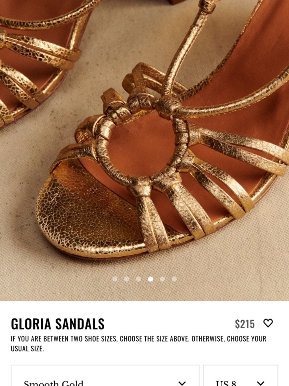 Sezane Gloria Gold Strap Block Heel Sandals - Picture 15 of 16